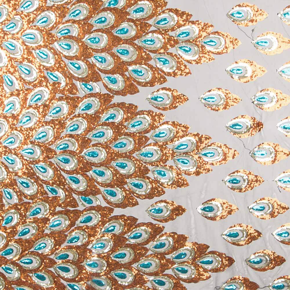 Tul Lentejuela Fantasía Real Naranja - Ribes y Casals