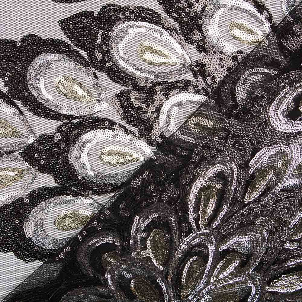 Tul Lentejuela Fantasía Real Negro - Ribes y Casals