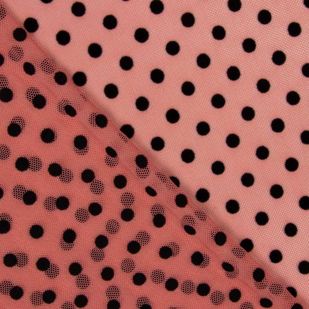 Tul Lycra Flocado Rosa - Ribes y Casals