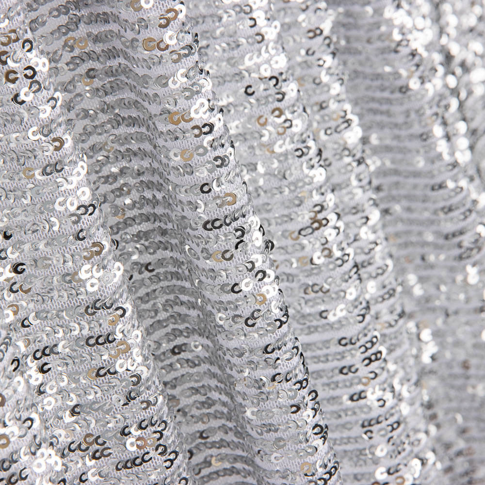 Tul Lycra Lentejuela Plata Claro - Ribes y Casals