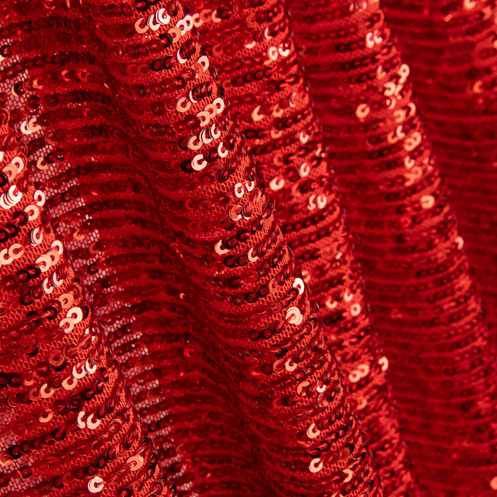 Tul Lycra Lentejuela Rojo Pasión - Ribes y Casals