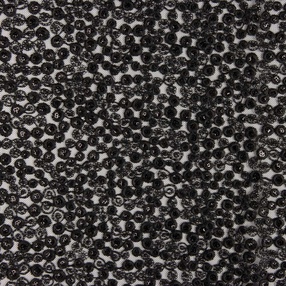 Flor Bordado Lentejuela Negro - Ribes y Casals