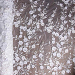 Tul Pedrería Novia Flor Blanca - Ribes y Casals