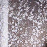 Tul Pedrería Novia Flor Blanca - Ribes y Casals