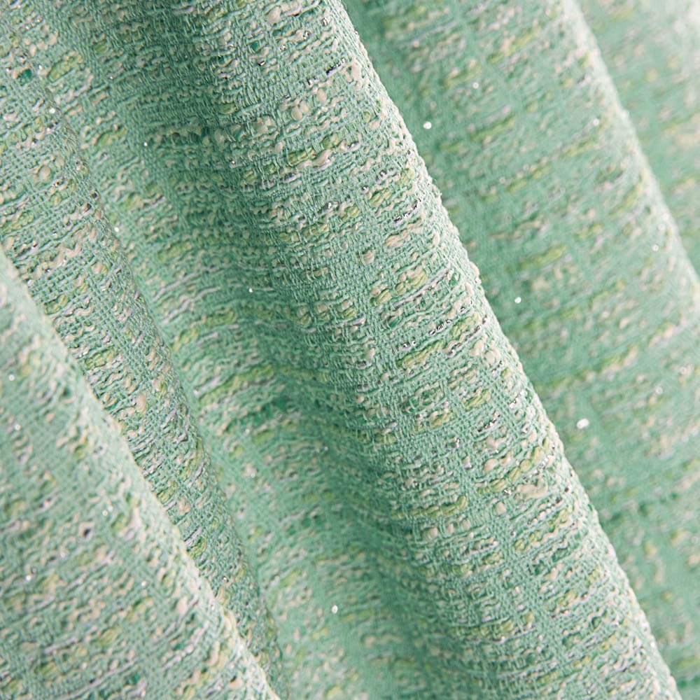 Retal Tweed Lurex Verde Agua 195x140 cm - Ribes y Casals