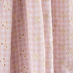Vichy Bordado Suizo Seersucker Rosa - Ribes y Casals