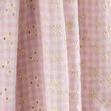 Vichy Bordado Suizo Seersucker Rosa - Ribes y Casals