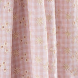 Retal Vichy Bordado Suizo Seersucker Rosa 50x145 cms - Ribes y Casals