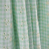Vichy Bordado Suizo Seersucker Verde - Ribes y Casals