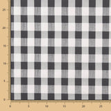 Algodón Seersucker Cuadro Maxi Negro - Ribes y Casals