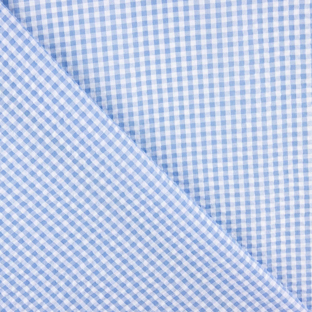 Vichy Seersuker Cuadros Celeste - Ribes y Casals