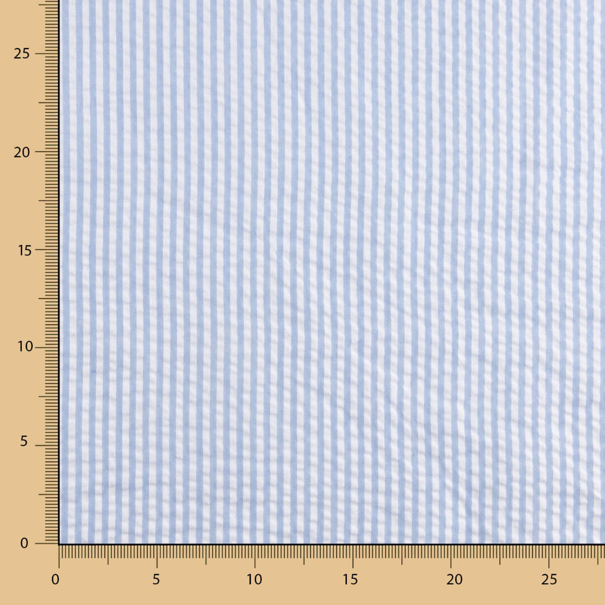Vichy Seersuker Rayas Celeste - Ribes y Casals
