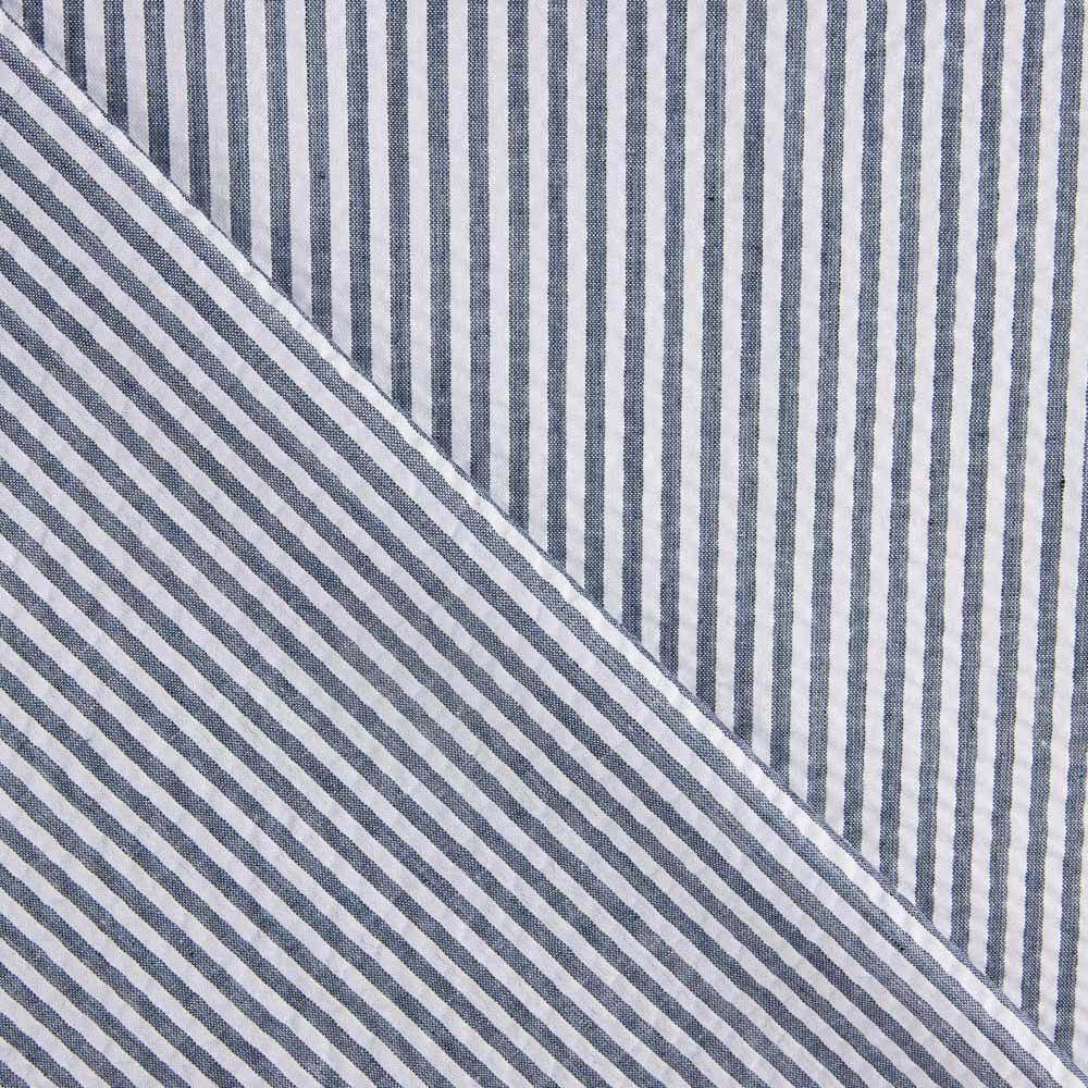 Vichy Seersuker Rayas Marino - Ribes y Casals