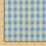 Algodón Seersucker Cuadro Maxi Azul-Verde - Ribes y Casals