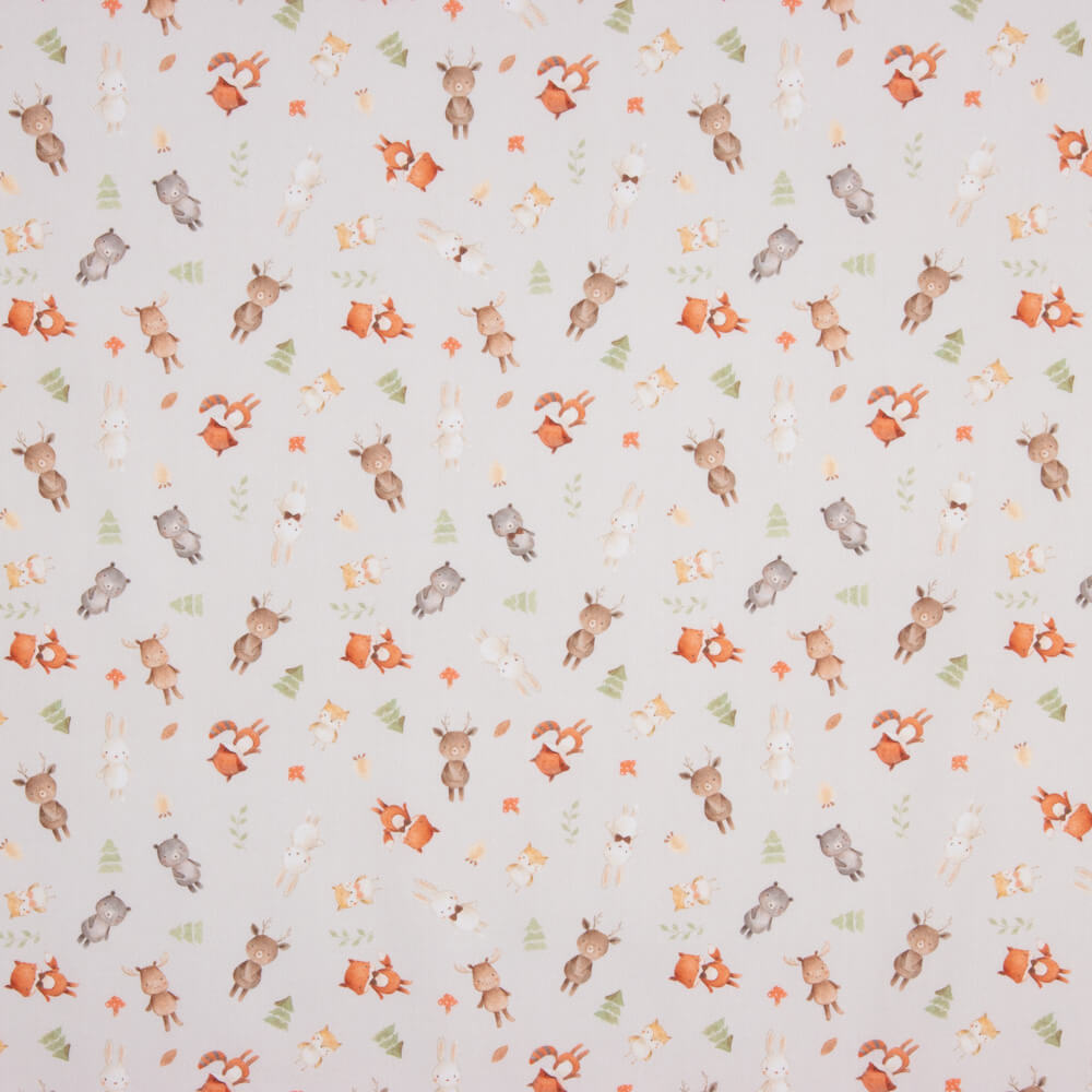 Viyela Algodón Ciervos Camel Claro - Ribes y Casals