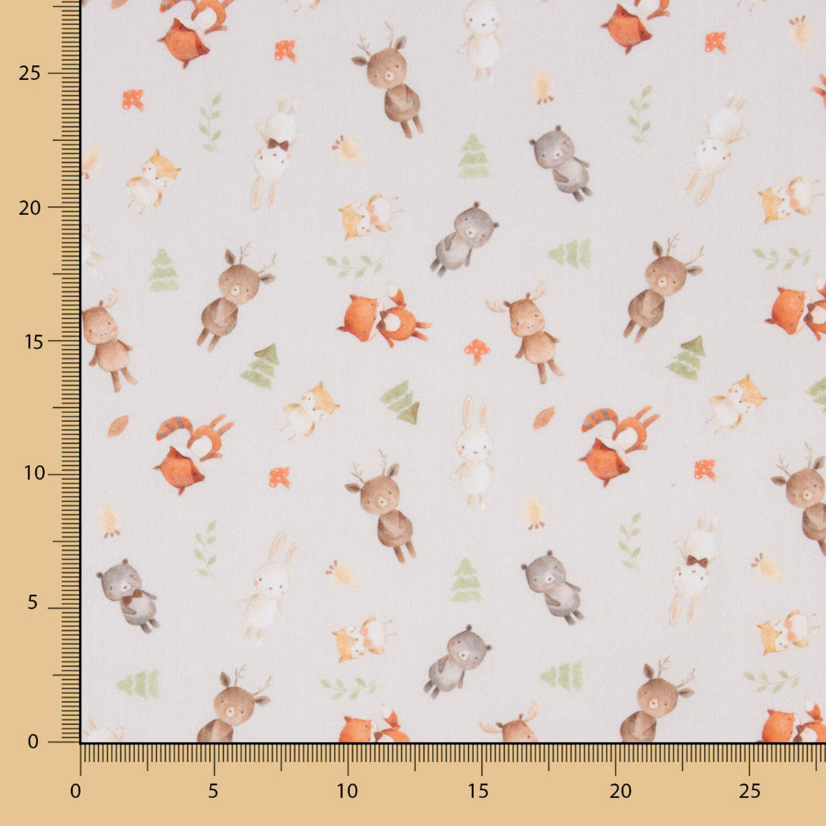 Viyela Algodón Ciervos Camel Claro - Ribes y Casals