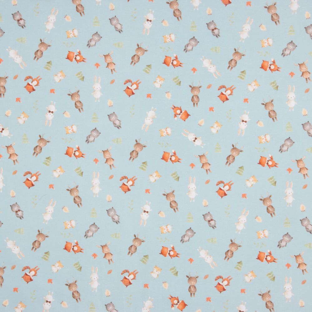 Viyela Algodón Ciervos Salvia - Ribes y Casals