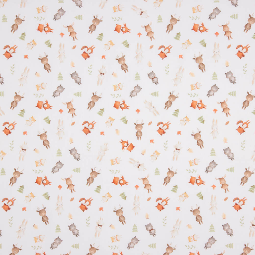 Viyela Algodón Ciervos Blanco - Ribes y Casals