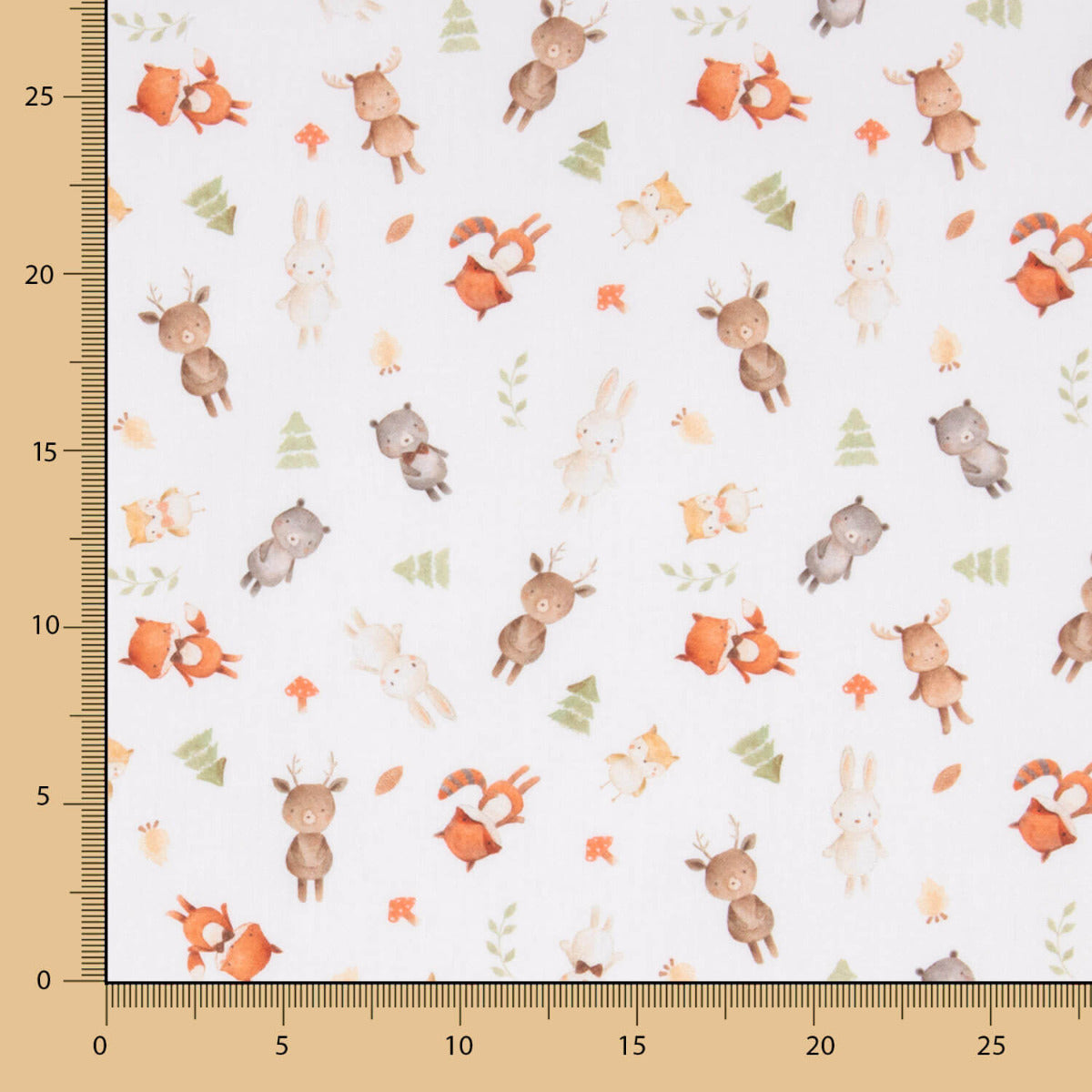 Viyela Algodón Ciervos Blanco - Ribes y Casals