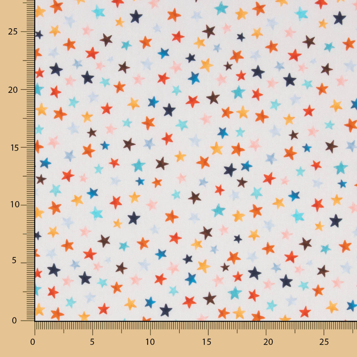 Viyela Algodón Multi Estrella Camel Claro - Ribes y Casals