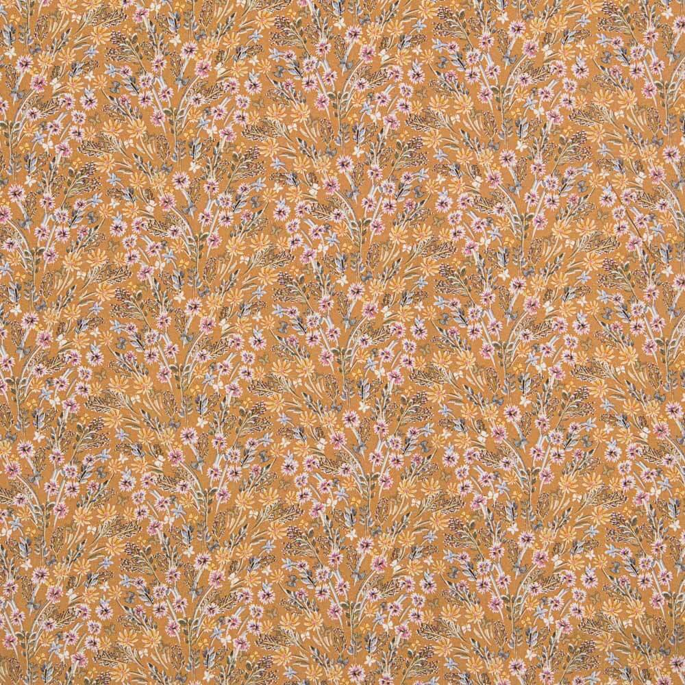 Viella Viscosa Floral Caramelo - Ribes y Casals