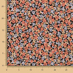 Viella Viscosa Flores Negro - Ribes y Casals