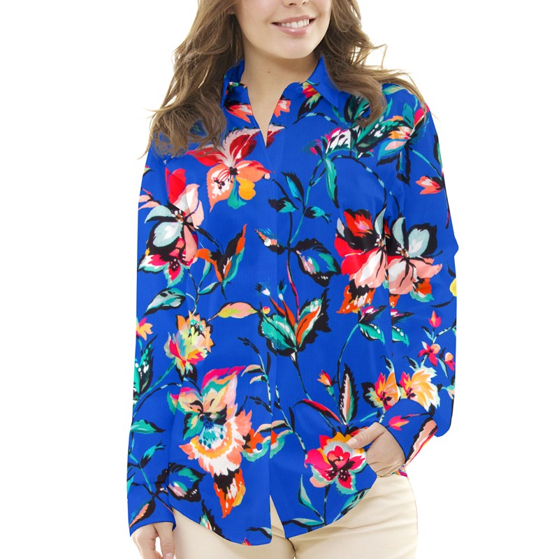 Viscosa Bambula Floral Azul - Ribes y Casals