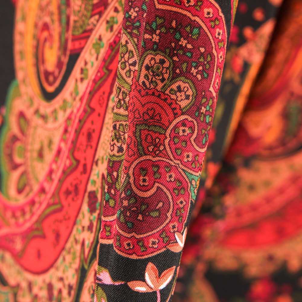 Viscosa Cachemir Delhi Negra - Ribes y Casals