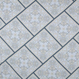 Viscosa Cachemir Mosaico Azul - Ribes y Casals