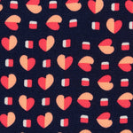 Viscosa Corazones Morada - Ribes y Casals