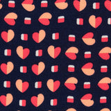 Viscosa Corazones Morada - Ribes y Casals