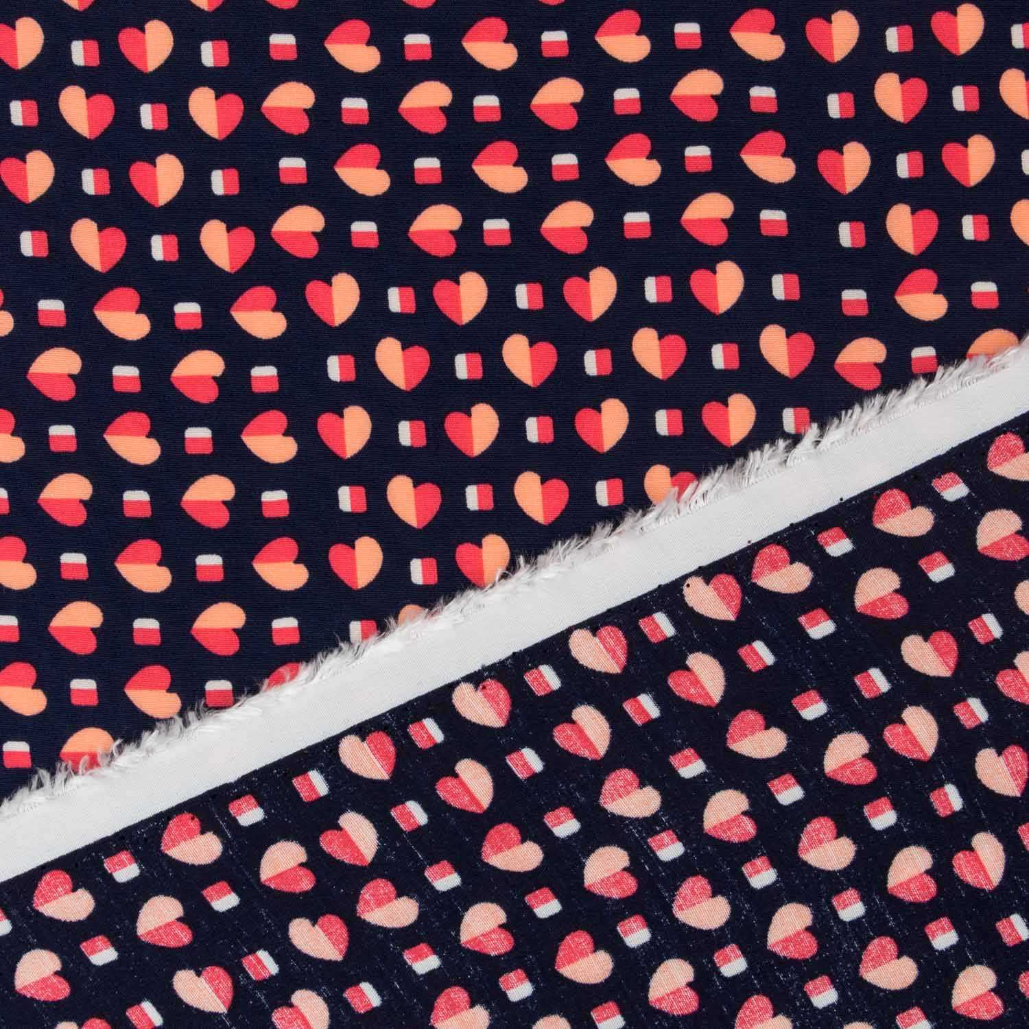 Viscosa Corazones Morada - Ribes y Casals