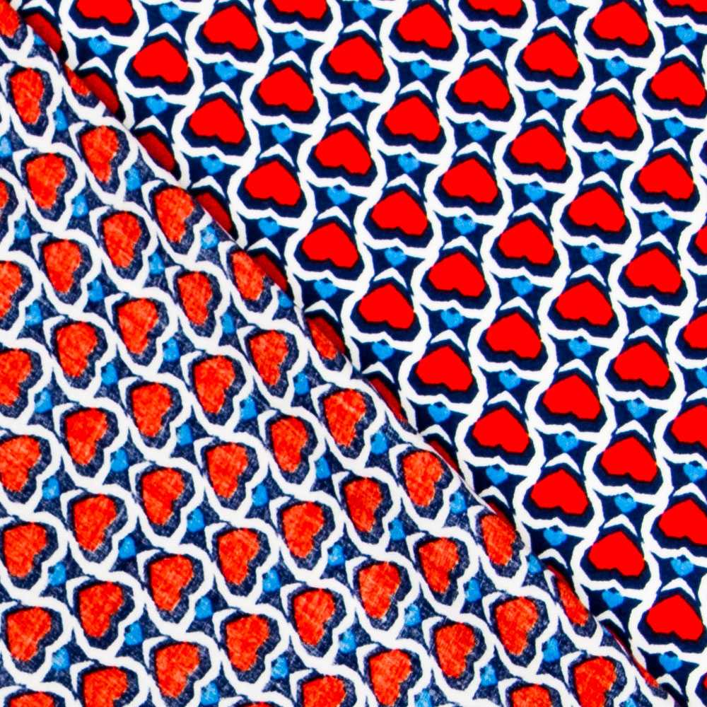 Viscosa Corazones Rojo - Ribes y Casals