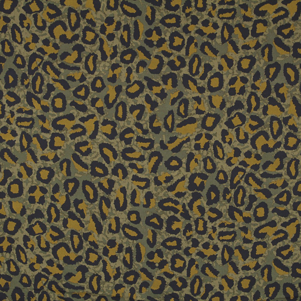 Viscosa Crepe Leopardo Militar - Ribes y Casals