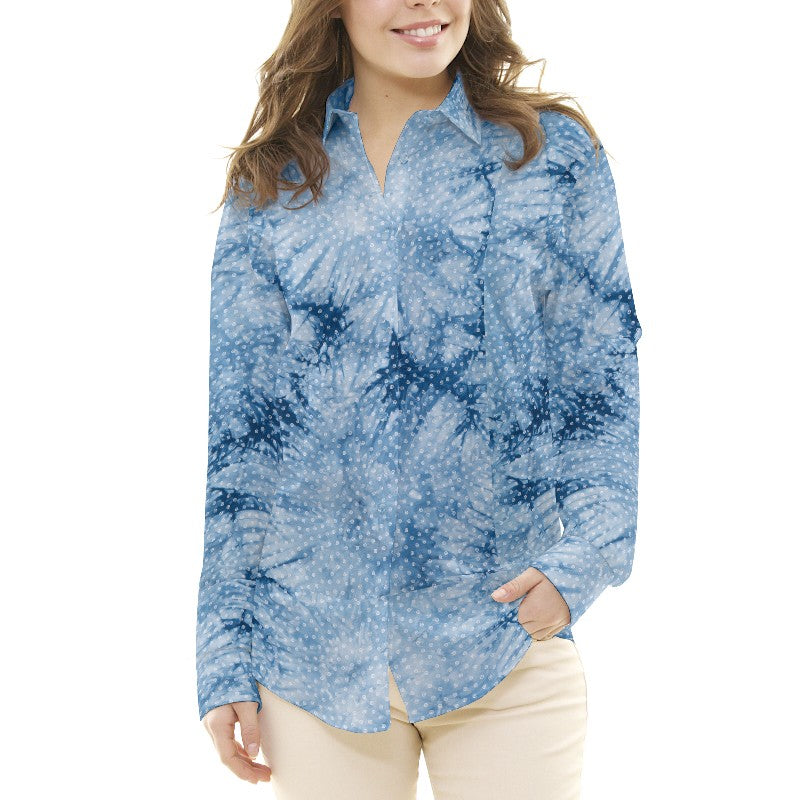 Viscosa Denim Espiral Azul - Ribes y Casals
