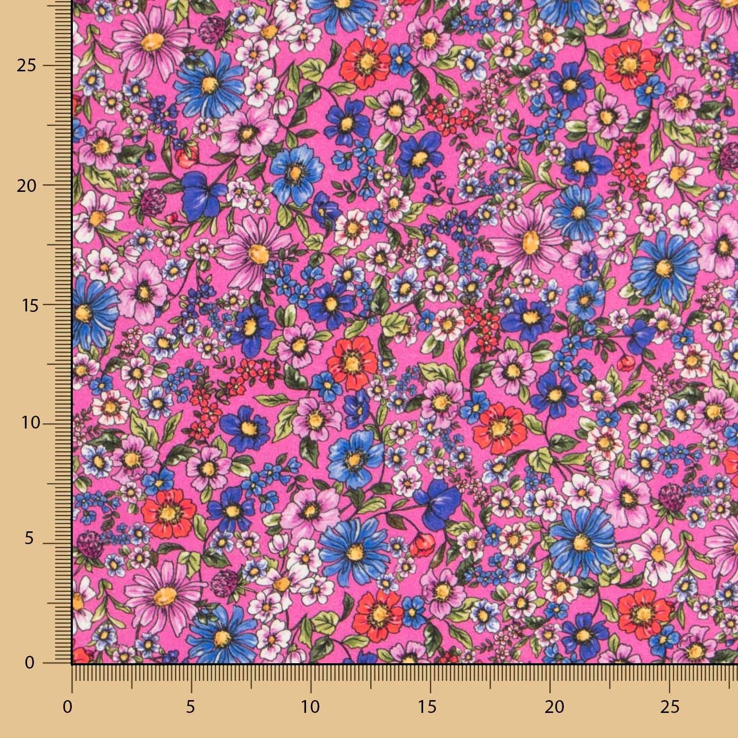 Viscosa Estampada Botanic Fucsia - Ribes y Casals