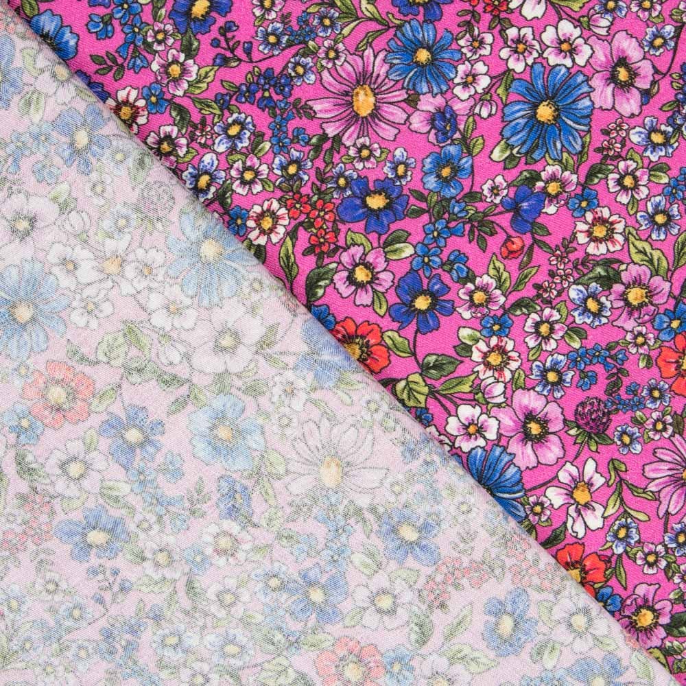 Viscosa Estampada Botanic Fucsia - Ribes y Casals