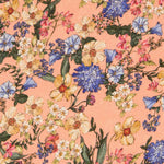 Viscosa Estampada Botánico Melocotón - Ribes y Casals
