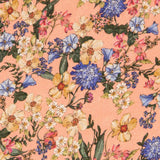 Retal Viscosa Estampada Botánico Melocotón 100x145 cm - Ribes y Casals