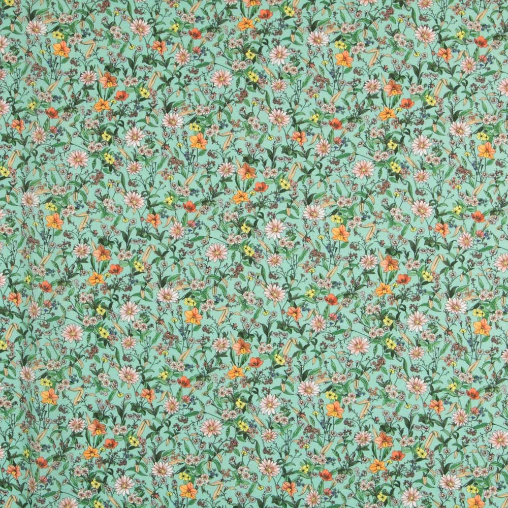 Viscosa Estampada Botánico Menta - Ribes y Casals