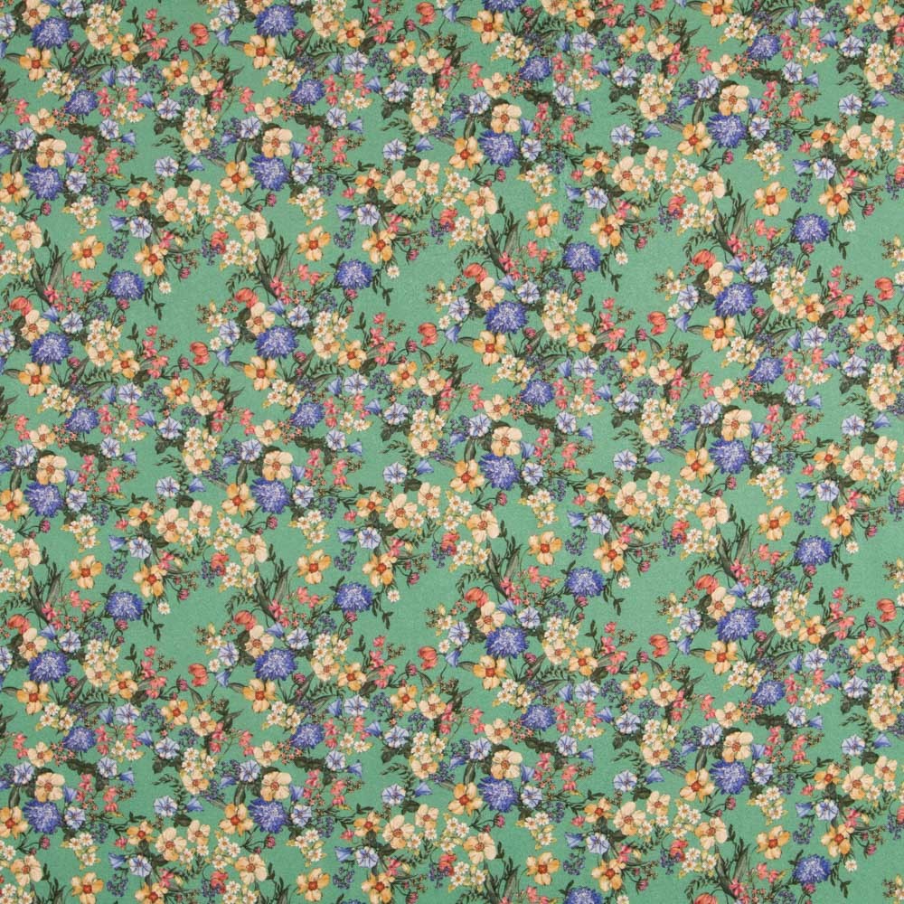 Viscosa Estampada Botánico Verde - Ribes y Casals