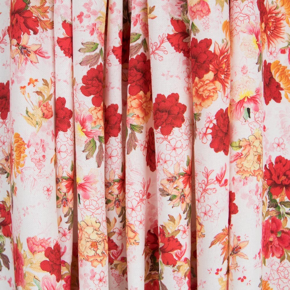 Viscosa Estampada Cretona Coral - Ribes y Casals