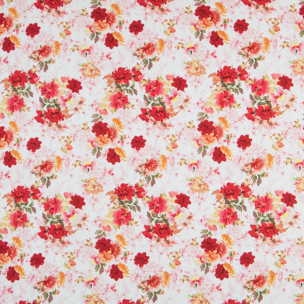Viscosa Estampada Cretona Coral - Ribes y Casals