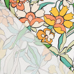 Viscosa Estampada Flor Naranja Blanco - Ribes y Casals