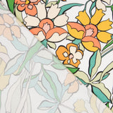 Viscosa Estampada Flor Naranja Blanco - Ribes y Casals