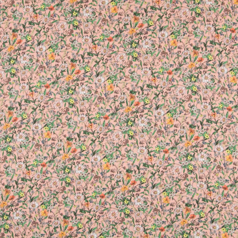 Viscosa Estampada Floral Nude - Ribes y Casals