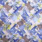 Viscosa Estampada Mosaico Azul - Ribes y Casals