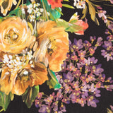 Viscosa Estampada Óleo Negro - Ribes y Casals