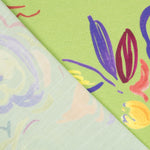 Viscosa Estampada Pistacho Flor - Ribes y Casals