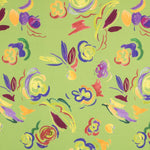 Viscosa Estampada Pistacho Flor - Ribes y Casals